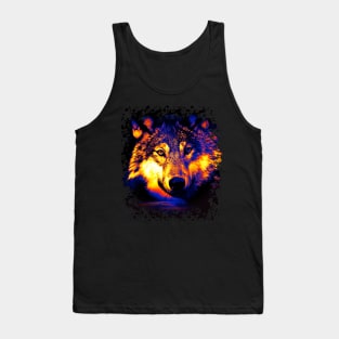 Rainbow mystic Wolf - Your animal guide Tank Top